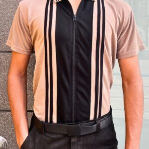 Sandstone Beige __ Old Money Full Zipper Polo