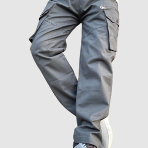 Ash Grey Baggy Cargo Pants