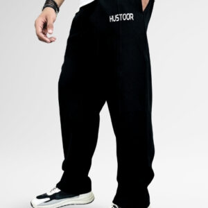 Black essential baggy trouser